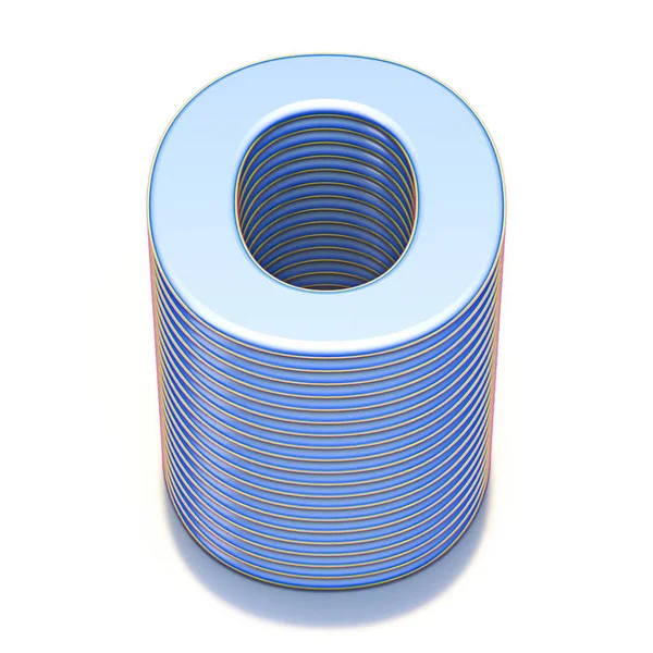 Mavi harf harfi O 3D