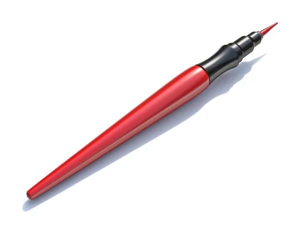 Pennarello pennello rosso 3D — Foto Stock