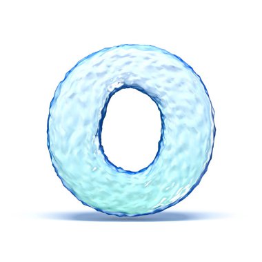 Buz kristali yazı tipi O 3d