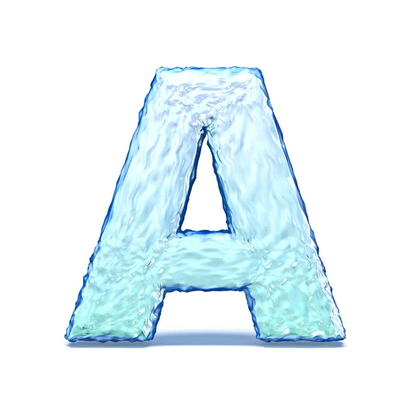 Ice crystal lettertype letter A 3d — Stockfoto