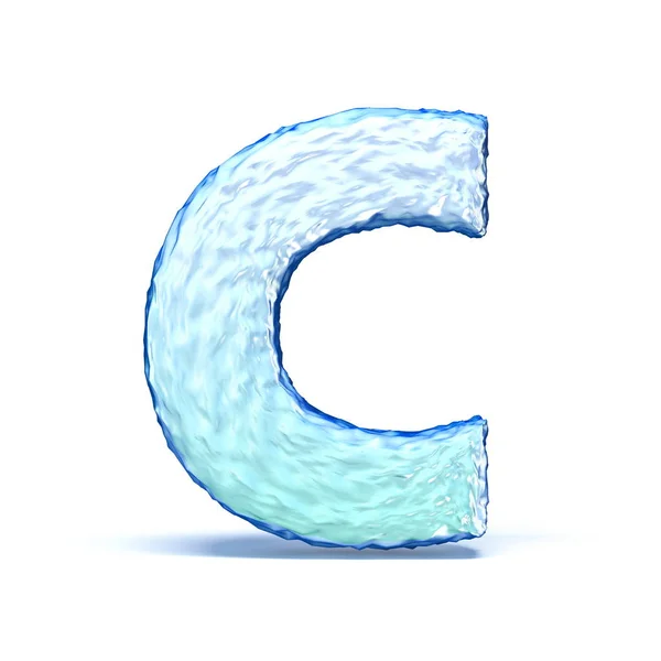 Hielo cristal letra C 3D — Foto de Stock