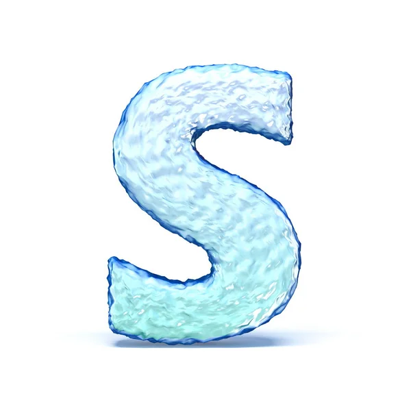 Ice crystal font letter S 3D — Stock Photo, Image