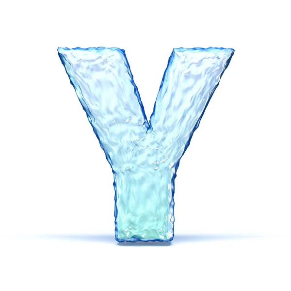 Lettera di carattere Ice crystal Y 3d — Foto Stock