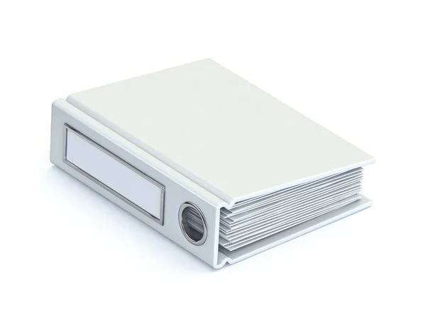 ホワイトオフィスフォルダ3Dレンダリング図白の背景に隔離 — ストック写真