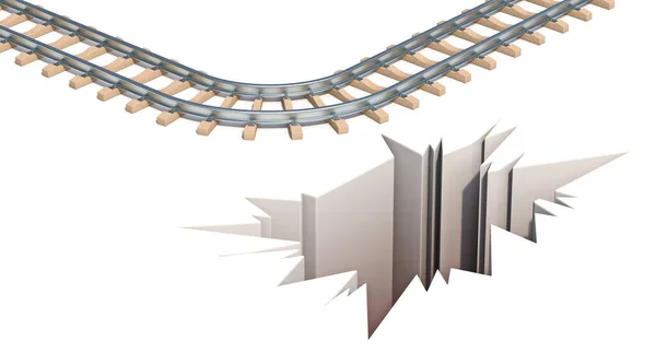 Railway Escape Hole Render Illustration Isoliert Auf Weißem Hintergrund — Stockfoto