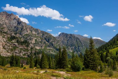 Zhetysu bölgesindeki Kazakistan 'ın güneydoğusundaki pitoresk Kora geçidi.