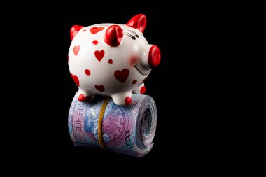  10,000 Kazakistan 10 senet ve kumbarası.