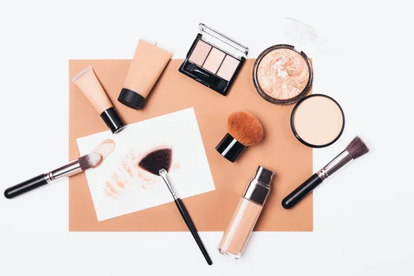 Cosmetics and accessories to create makeup