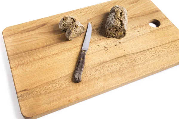 Kleine Volkoren Brood Stick Met Vers Bereide Walnoten — Stockfoto