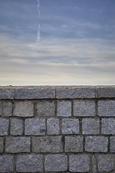 Graue Granitsteinmauer — Stockfoto