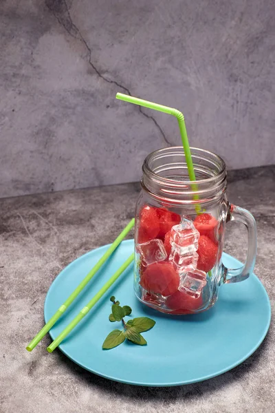 View of pieces of red and refreshing watermelon — Stock Photo, Image