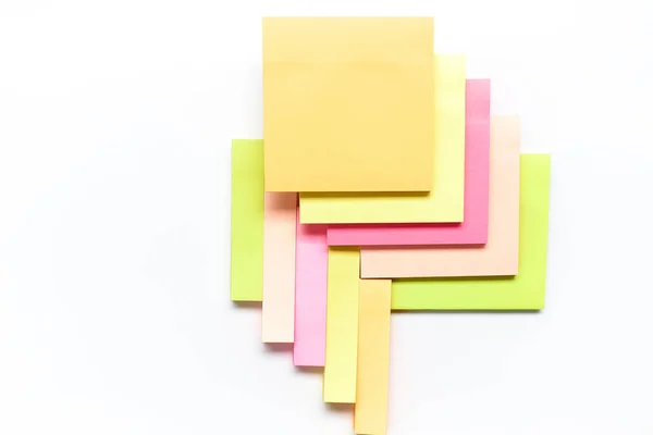 Kolorowe Pocztówki Zapisywania Pomysłów Koncepcja Burzy Mózgów Tło — Zdjęcie stockowe