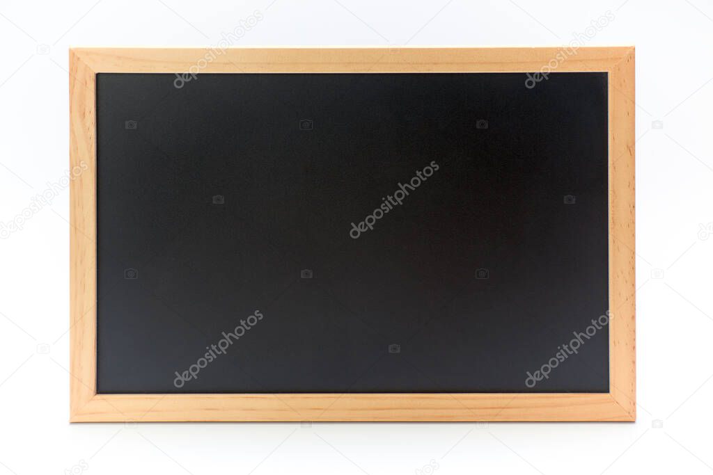Isolated slate on a white background. School concept, teacher.