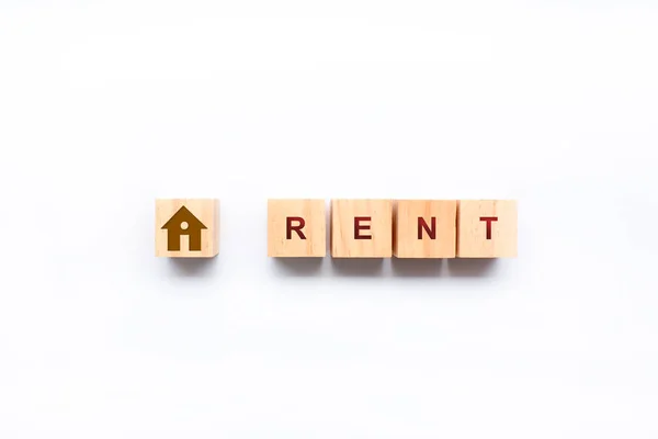 Rent Word Written Dice Copy Space Concept Rent Sale — Stock Photo, Image