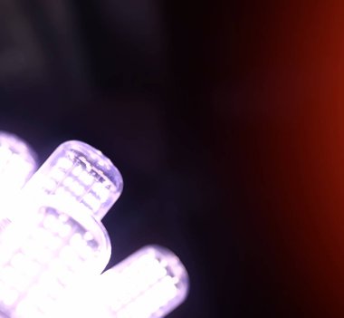 Lamba LED öğeleri. Diyotlar lambalı. Birçok parlak ışıklar 