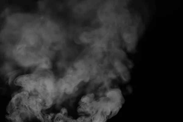 Humo blanco sobre fondo negro. Textura de humo. Clubes de wh — Foto de Stock