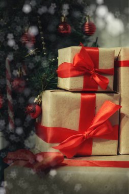 Kış süslemeleri karanlık fener tatil kar peri