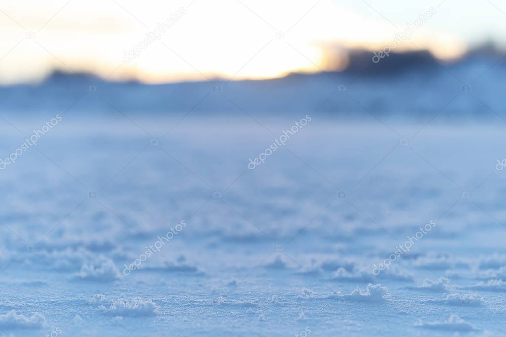 Winter landscape snow covered expanses. A park in the winter in 