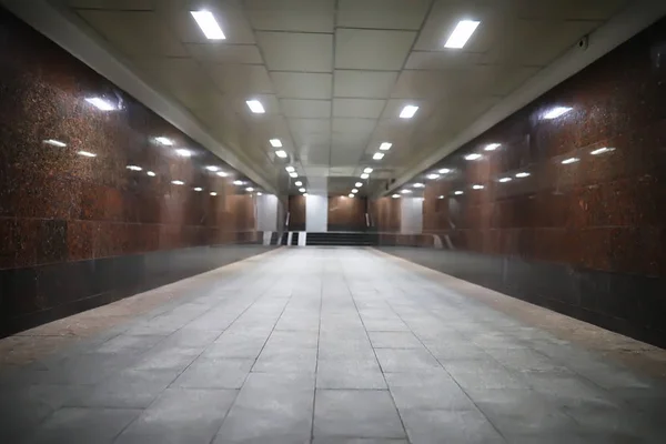 Underground passage with lights — Stock Photo, Image