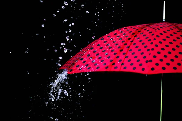 Deszcz parasol kropla na białym tle — Zdjęcie stockowe