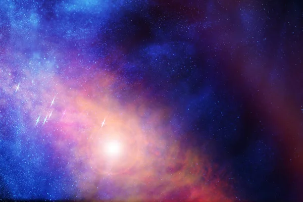 Universe in a distant galaxy with nebulae and stars — Stock Photo, Image