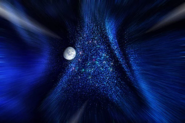 Cosmos σύμπαν με αστέρια νεφελώματα και τον πλανήτη — Φωτογραφία Αρχείου