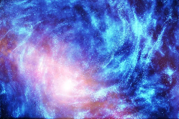 Universo en una galaxia distante con nebulosas y estrellas —  Fotos de Stock