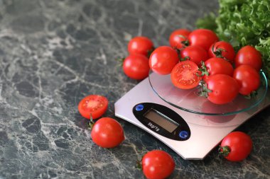 Taze parlak ve sulu domates mutfak