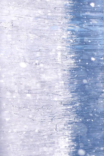 冬の氷のテクスチャです。路上で凍った水の作品 — ストック写真