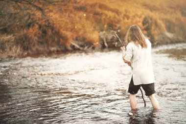 Bir İskandinav biri etnik giysiler