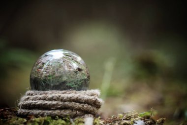 Kristal top. Güdük ormandan büyülü bir aksesuar. Rit