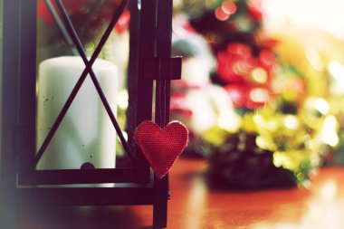 Retro kalp şekli bokeh