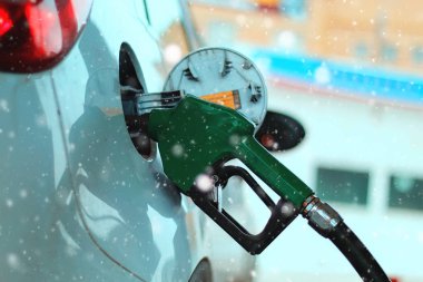 Car refueling gasoline clipart