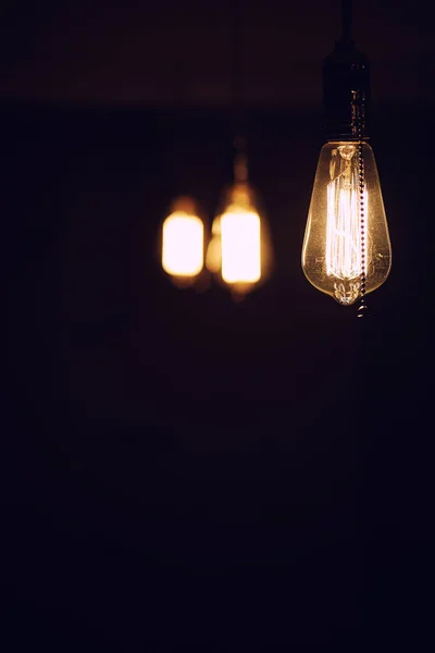 Filaman tungsten lambalar. Edisons ampul. Filaman fila — Stok fotoğraf