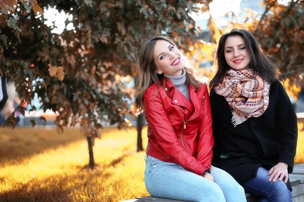 Hermosa chica en el parque otoño — Foto de Stock