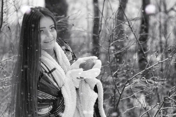 Bir kız bir kış bulutlu günde