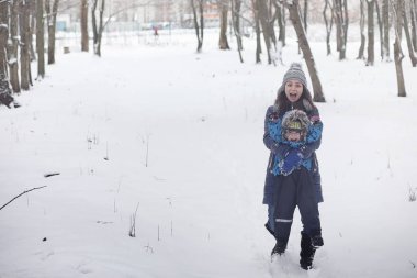 Karla kaplı Kış park ve banklar. Park ve beslenme için pier 