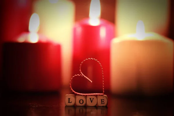Tvar svíčka láska — Stock fotografie
