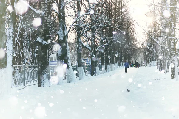 Pad straat winter sneeuw — Stockfoto