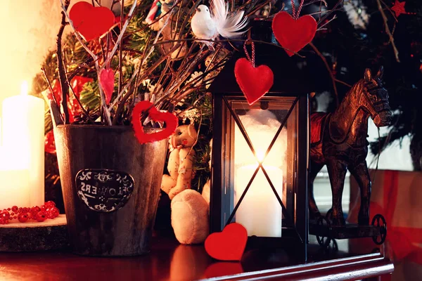 Zabawka świeca serce valentine — Zdjęcie stockowe