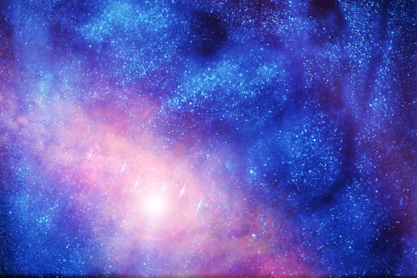 Universum in einer fernen Galaxie mit Nebeln und Sternen — Stockfoto