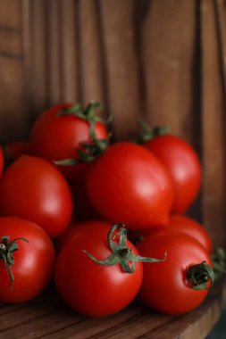 Taze parlak ve sulu domates mutfak