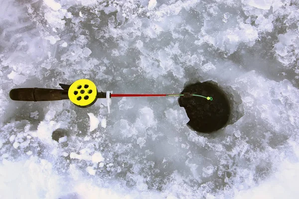 Little winter fishing rod ice