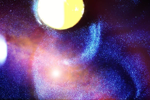 Universo em uma galáxia distante com nebulosas e estrelas — Fotografia de Stock