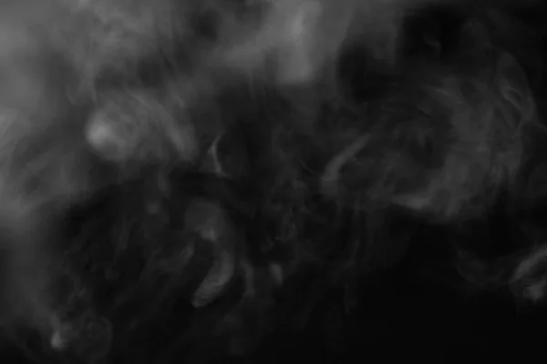 Weißer Rauch Auf Schwarzem Hintergrund Textur Des Rauchs Clubs Aus — Stockfoto