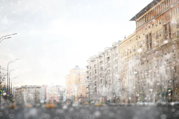 Paisagem de inverno na capital russa Moscou — Fotografia de Stock