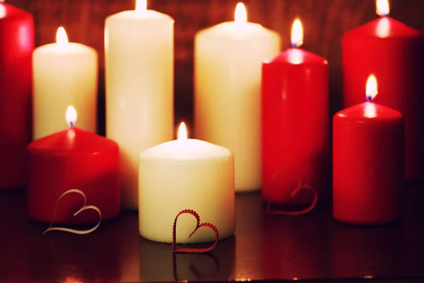 При свічках встановити любові — стокове фото