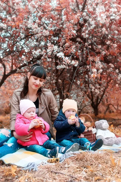 Sonbahar parkında güzel bir kız. — Stok fotoğraf