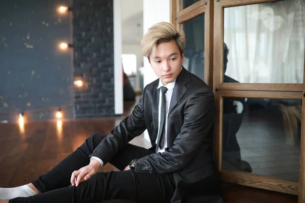 Jovem Empresário Asiático Camisa Branca Clássica — Fotografia de Stock
