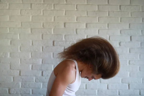 Young man with long hair